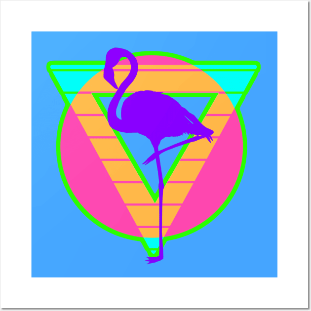 80s Style Flamingo Wall Art by AlondraHanley